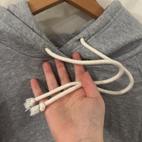 Madewell MWL Gray Terry Relaxed Raglan-sleeve Hoodie Sweatshirt - Picture 7 of 13